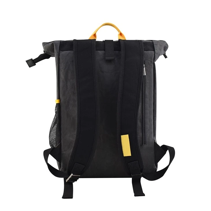 Black Fashion Casual Washable Kraft Paper Backpack