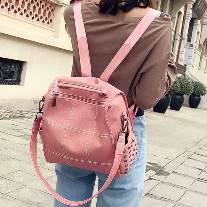 Pu Leather Backpack Women