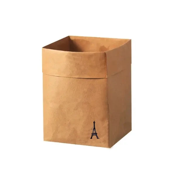 Small Washable Kraft Paper Storage Bag Factory