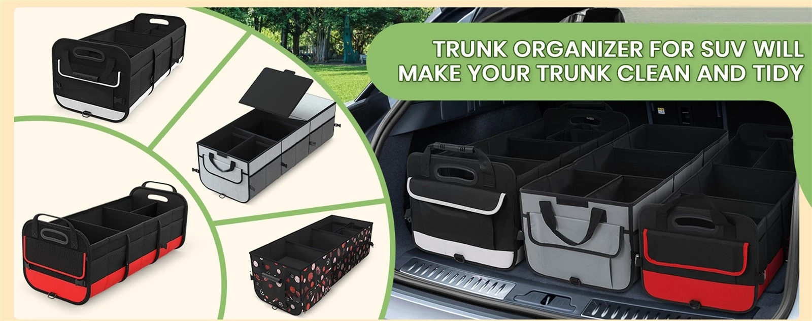 Foldable Trunk Organizers from Green Field Foldable Trunk Organizers from Green Field
