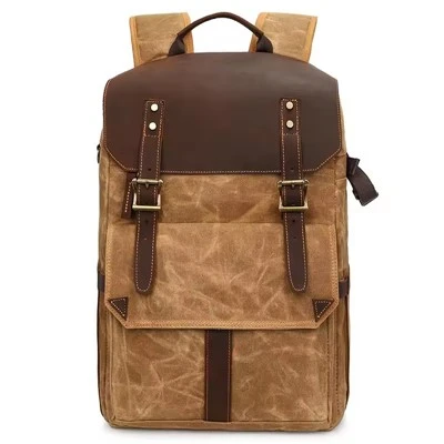 Waxed Canvas Vintage Laptop Bag sakado